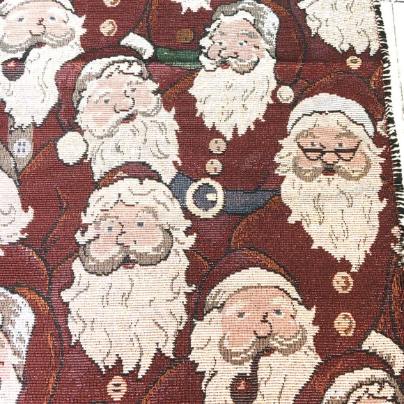 Vintage Santa Faces tapestry fabric 2 yards 
Christmas projects or gifts. - Picture 5 of 13